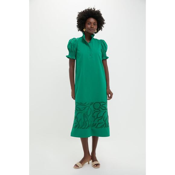 HYACINTH HOUSE Emerald Green Eliza Midi Dress Size XL NWT Retail $168 Tuckernuck - Picture 7 of 9